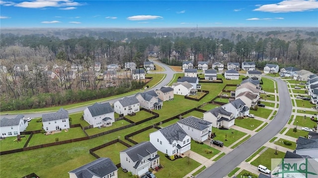 drone / aerial view featuring a residential view