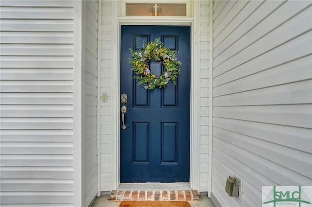 view of doorway to property