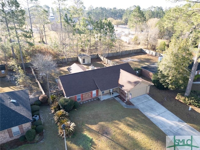 birds eye view of property