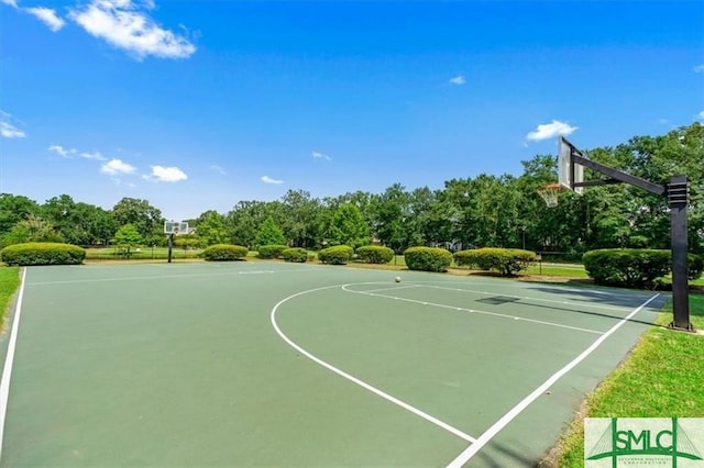 view of basketball court with community basketball court