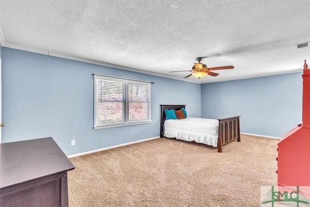 unfurnished bedroom featuring visible vents, baseboards, and carpet