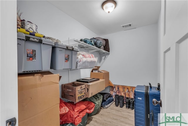 storage room with visible vents