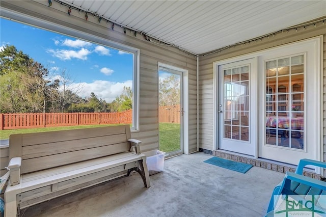 view of patio with fence