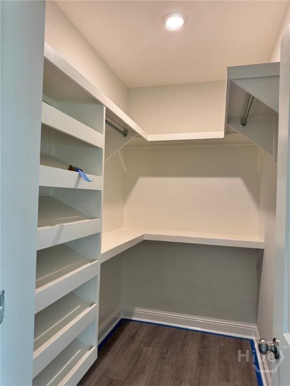 109 Ennis Rd, Pembroke, GA 31321 - spacious closet featuring dark wood-style flooring
