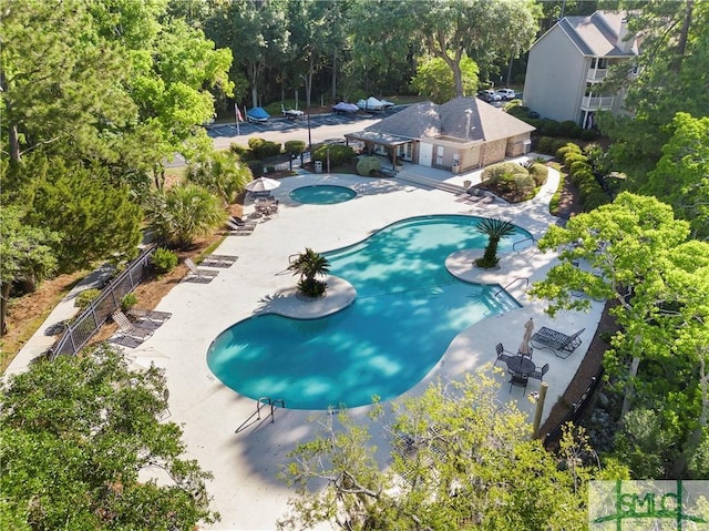 birds eye view of property