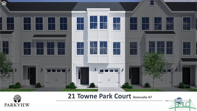 21 Towne Park Ct, Rincon, GA 31326 - view of front of home with board and batten siding and an attached garage