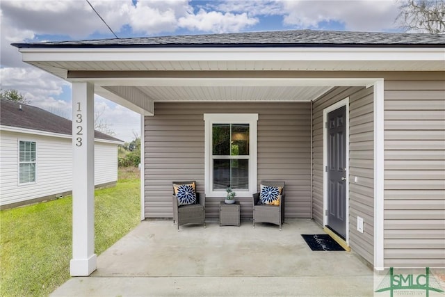 view of patio / terrace featuring covered porch