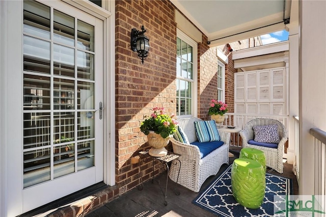 exterior space featuring covered porch