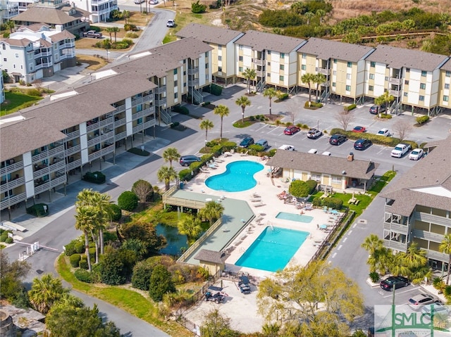 bird's eye view featuring a residential view