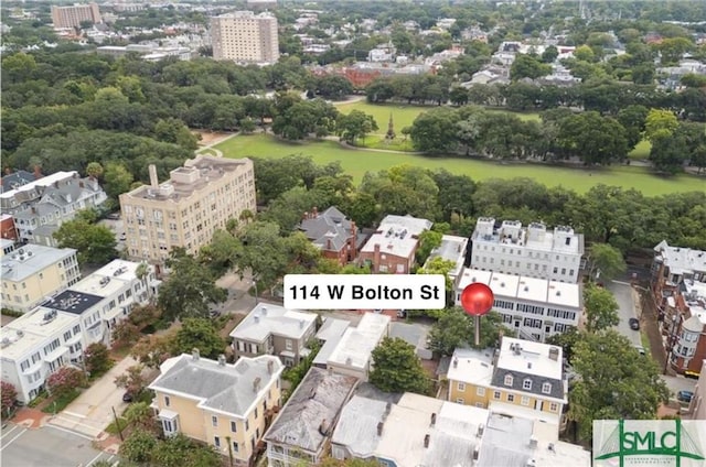 114 W Bolton St, Savannah, GA 31401 - drone / aerial view of a tree filled landscape