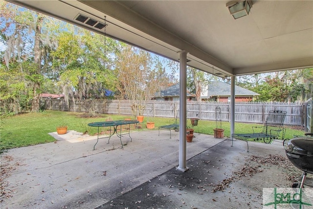 view of patio / terrace featuring a fenced backyard