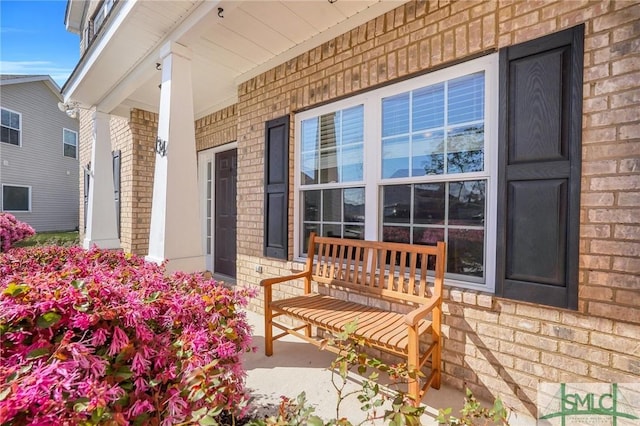 view of patio with a porch