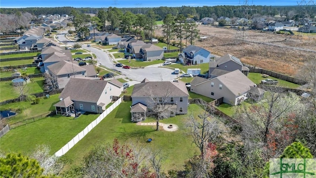 birds eye view of property featuring a residential view