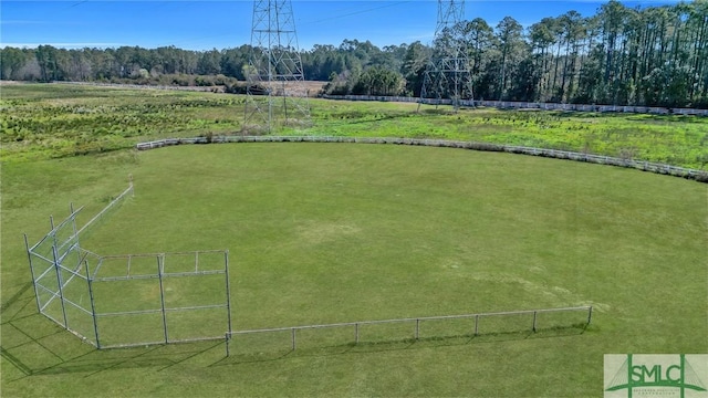 drone / aerial view featuring a rural view