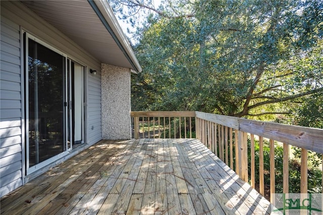 view of wooden deck