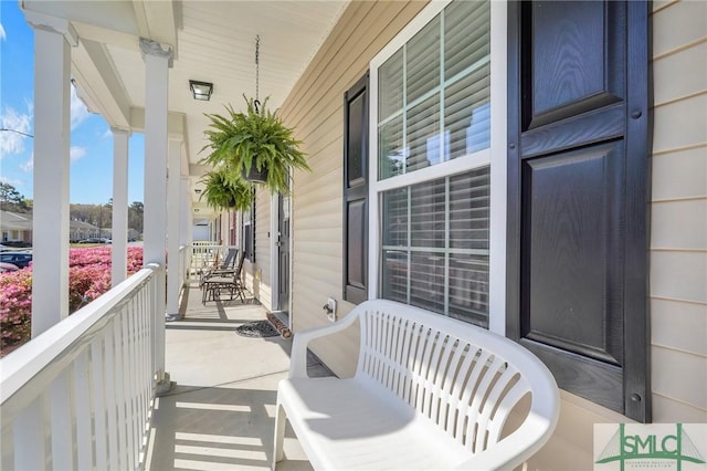 balcony with covered porch