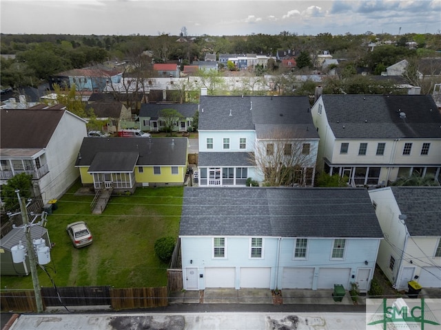 bird's eye view featuring a residential view