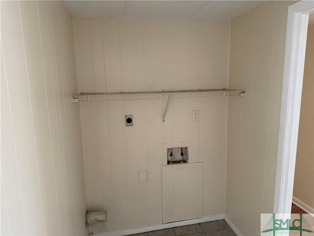 laundry room with laundry area, electric dryer hookup, and washer hookup