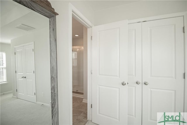 closet featuring visible vents