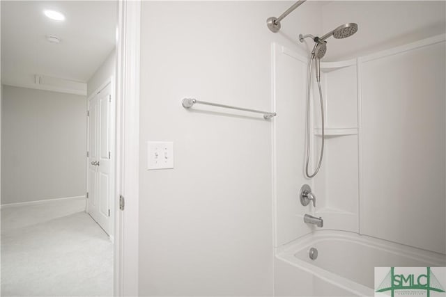 bathroom featuring tub / shower combination
