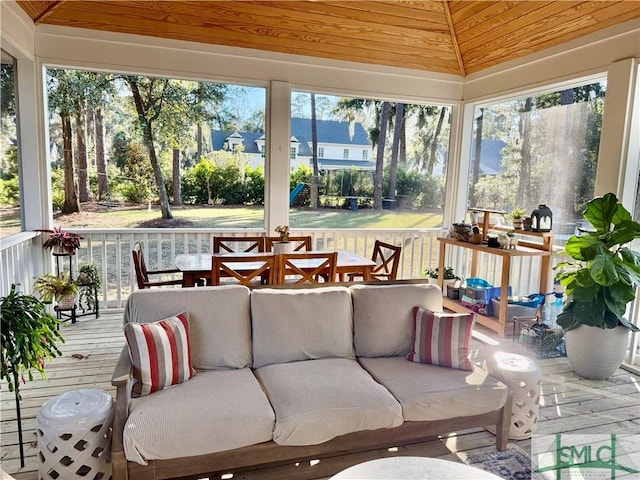 view of sunroom