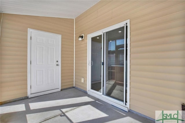 view of doorway to property