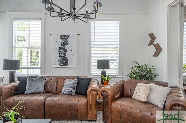 2210 Bull St, Savannah, GA 31401 - living area featuring a notable chandelier