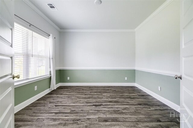 55 Saddlebrush Rd, Ellabell, GA 31308 - spare room with wood finished floors, crown molding, and baseboards