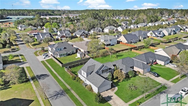 drone / aerial view featuring a residential view