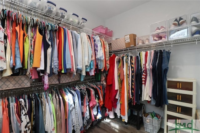 117 Hope Ln Unit A, Savannah, GA 31406 - walk in closet featuring wood finished floors