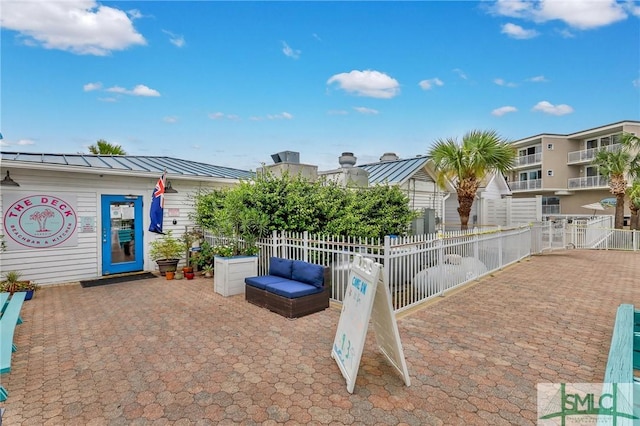view of patio with fence