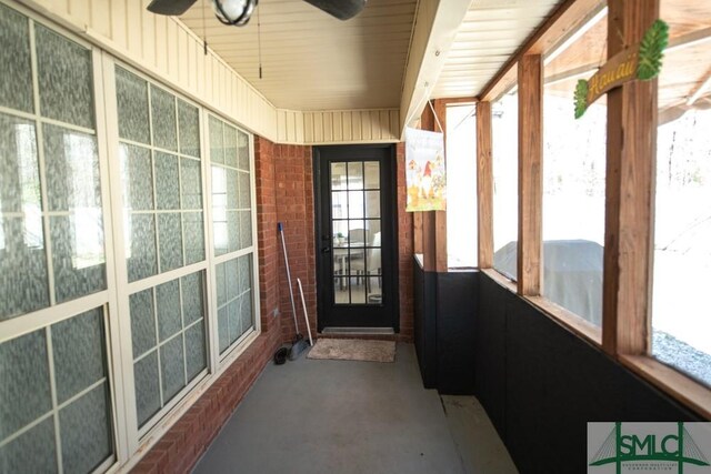 350 Clark St, Richmond Hill, GA 31324 - unfurnished sunroom featuring a wealth of natural light and a ceiling fan