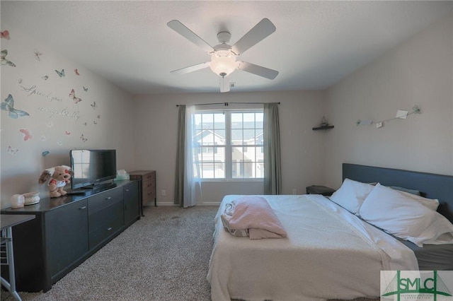 30 Walker Ct, Richmond Hill, GA 31324 - bedroom with light carpet, baseboards, and ceiling fan