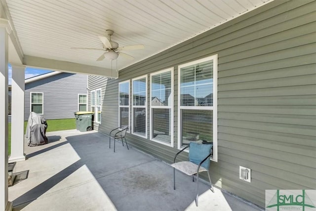 52 Shoefstall St, Port Wentworth, GA 31407 - view of patio featuring ceiling fan