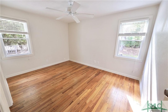22 Colonel Estill Ave, Savannah, GA 31406 - unfurnished room featuring light wood-type flooring, baseboards, and ceiling fan