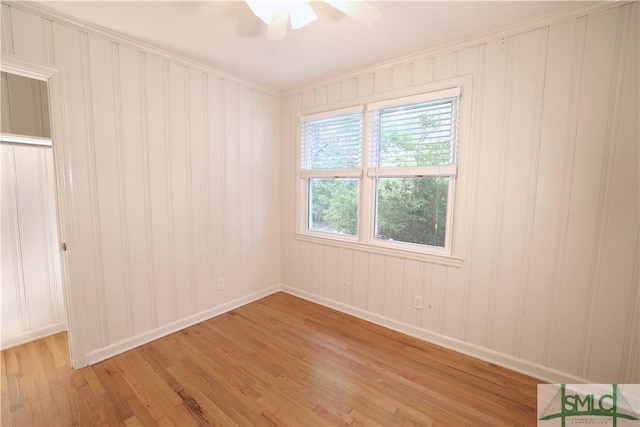 22 Colonel Estill Ave, Savannah, GA 31406 - spare room featuring light wood-style floors, baseboards, and a ceiling fan