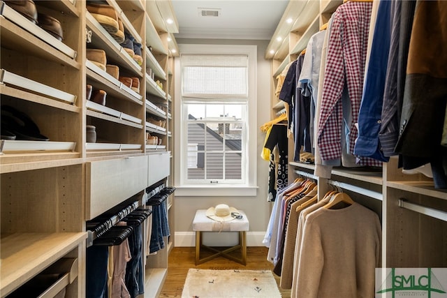 5091/2 Tattnall St, Savannah, GA 31401 - spacious closet featuring wood finished floors and visible vents