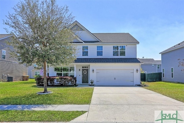 95 Glen Way, Richmond Hill, GA 31324 - traditional-style home with driveway, a garage, and central air condition unit