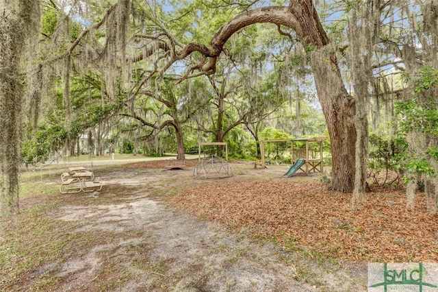 view of yard with playground community