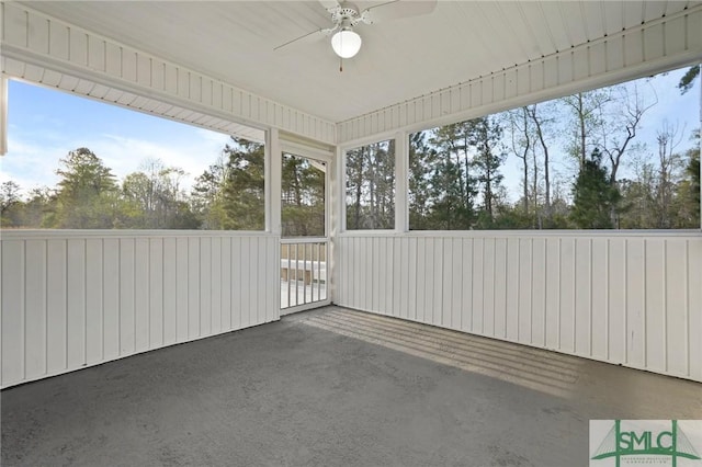 210 Mulberry Way, Rincon, GA 31326 - unfurnished sunroom featuring ceiling fan and plenty of natural light