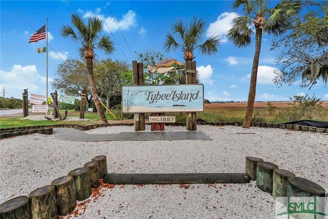 view of community sign