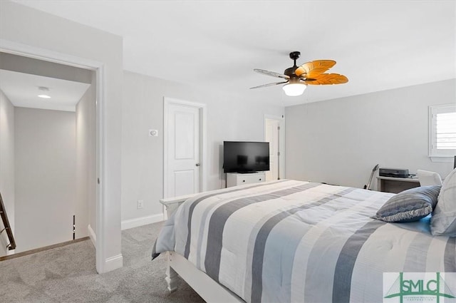 82 Rimmon Ct, Richmond Hill, GA 31324 - bedroom featuring baseboards, ceiling fan, and carpet floors