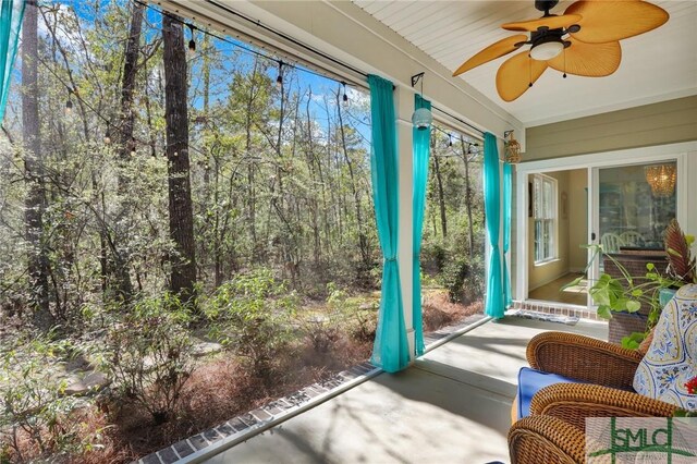 93 Bradford Pear Dr, Richmond Hill, GA 31324 - sunroom / solarium with a ceiling fan
