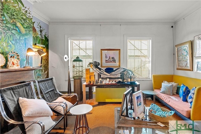 24 W Taylor St, Savannah, GA 31401 - sitting room with carpet floors and crown molding