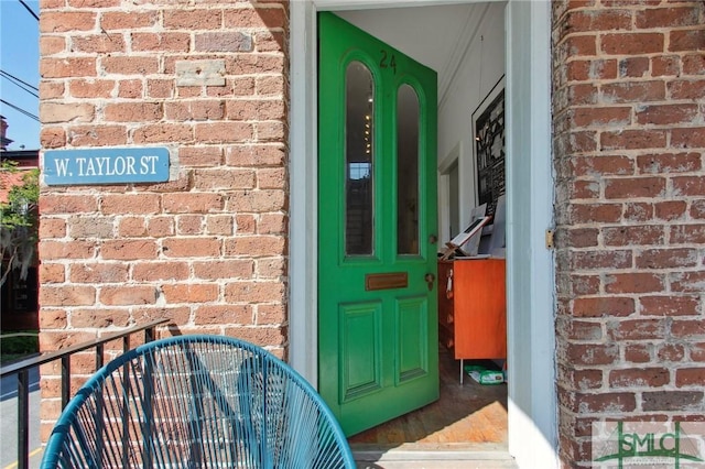 24 W Taylor St, Savannah, GA 31401 - view of exterior entry with brick siding