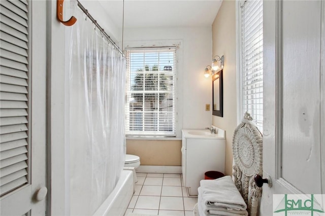 24 W Taylor St, Savannah, GA 31401 - bathroom featuring toilet, vanity, tile patterned floors, and baseboards