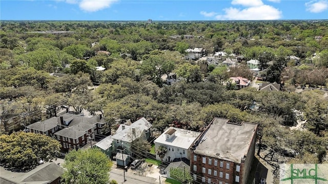 306 E Victory Dr, Savannah, GA 31405 - drone / aerial view with a forest view and a residential view