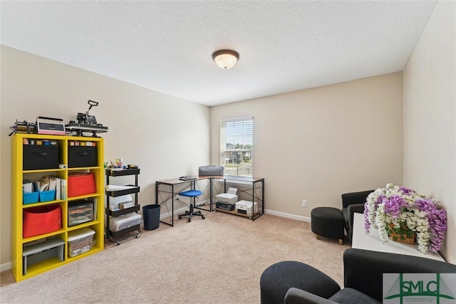 646 Red Oak Ln, Hinesville, GA 31313 - carpeted office space featuring baseboards and a textured ceiling