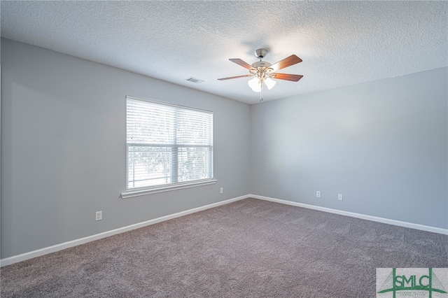 402 Walthour Dr, Rincon, GA 31326 - carpeted empty room featuring a ceiling fan, a textured ceiling, and baseboards