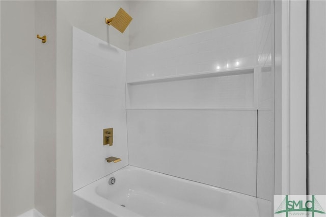 full bathroom featuring bathtub / shower combination